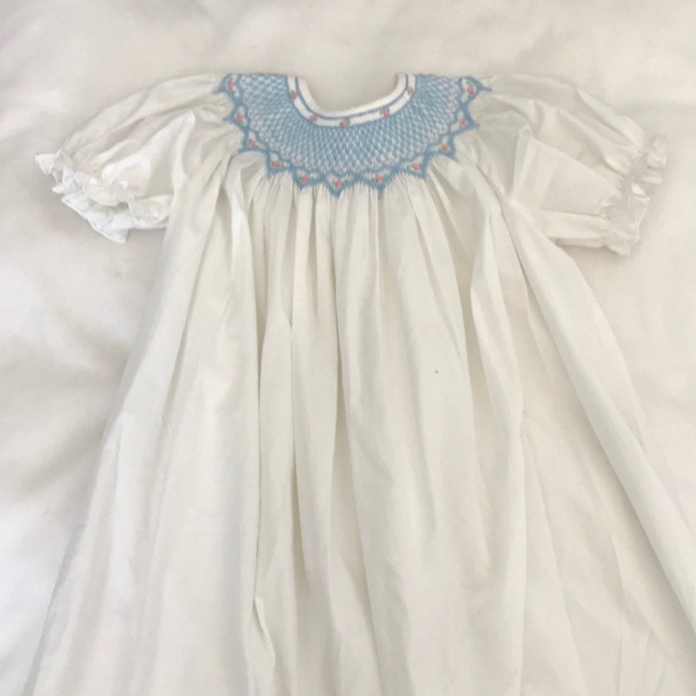 Smocked bishop dress gown